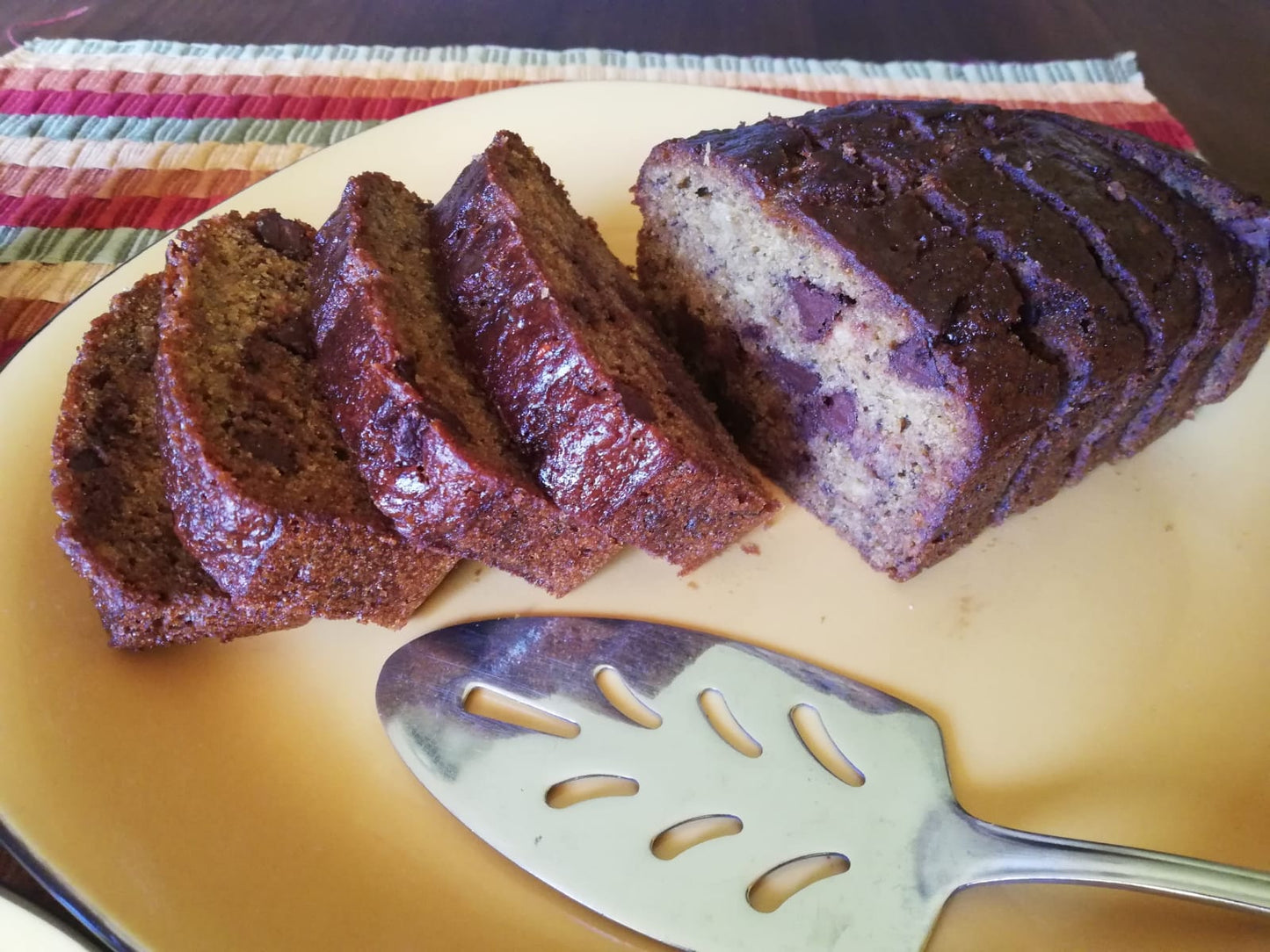 Pastel de Banano con Chocolate Chips